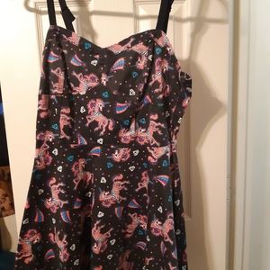 Too fast zombie unicorn mini dress